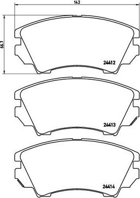 Brembo P 59 055X - Bremžu uzliku kompl., Disku bremzes ps1.lv