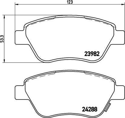 Brembo P 59 051 - Bremžu uzliku kompl., Disku bremzes ps1.lv