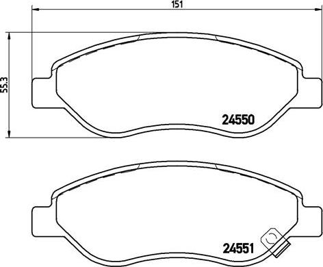 Brembo P 59 053 - Bremžu uzliku kompl., Disku bremzes ps1.lv