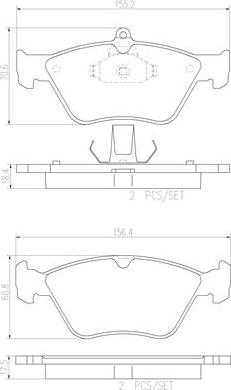 Brembo P59019N - Bremžu uzliku kompl., Disku bremzes ps1.lv