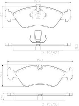 Brembo P59017N - Bremžu uzliku kompl., Disku bremzes ps1.lv