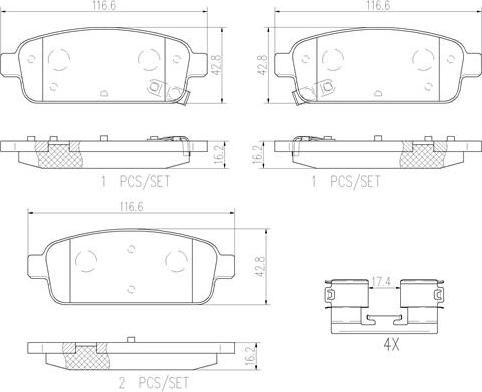 Brembo P59080N - Bremžu uzliku kompl., Disku bremzes ps1.lv