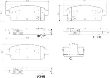 Brembo P59087N - Bremžu uzliku kompl., Disku bremzes ps1.lv