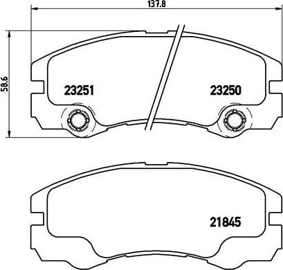 Brembo P 59 033 - Bremžu uzliku kompl., Disku bremzes ps1.lv