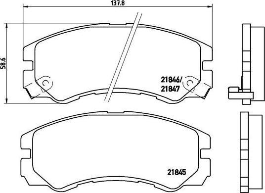 Brembo P 59 020 - Bremžu uzliku kompl., Disku bremzes ps1.lv