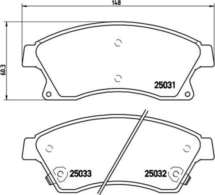 Brembo P 59 076 - Bremžu uzliku kompl., Disku bremzes ps1.lv