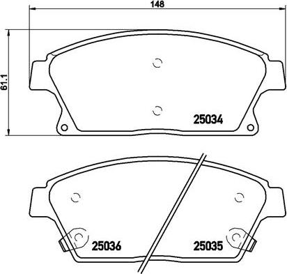 Brembo P 59 077X - Bremžu uzliku kompl., Disku bremzes ps1.lv