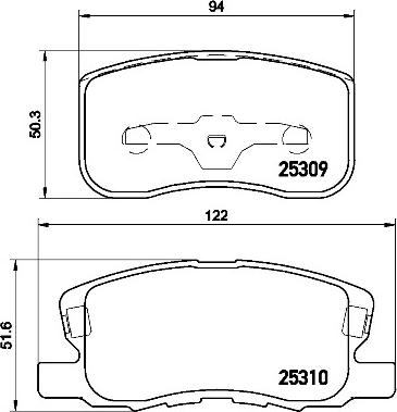 Brembo P 54 046 - Bremžu uzliku kompl., Disku bremzes ps1.lv