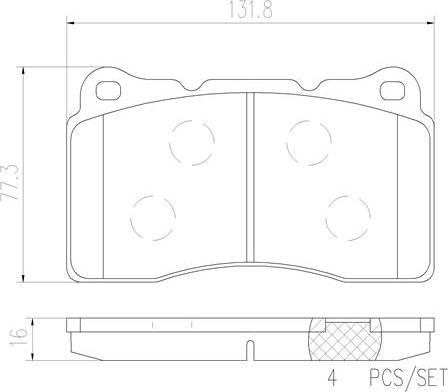 Brembo P54040N - Bremžu uzliku kompl., Disku bremzes ps1.lv