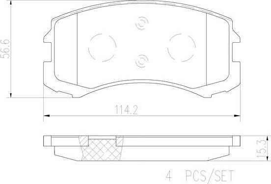 Brembo P54041N - Bremžu uzliku kompl., Disku bremzes ps1.lv