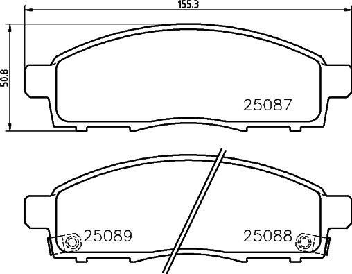 Brembo P 54 055 - Bremžu uzliku kompl., Disku bremzes ps1.lv