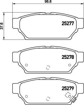 Brembo P 54 053 - Bremžu uzliku kompl., Disku bremzes ps1.lv