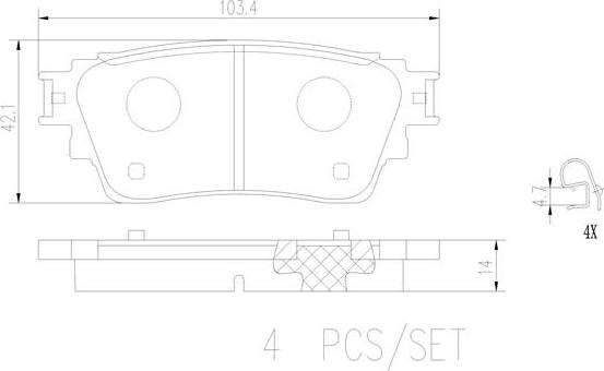 Brembo P54063N - Bremžu uzliku kompl., Disku bremzes ps1.lv