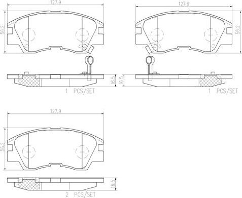 Brembo P54008N - Bremžu uzliku kompl., Disku bremzes ps1.lv