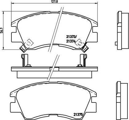 Brembo P 54 008 - Bremžu uzliku kompl., Disku bremzes ps1.lv