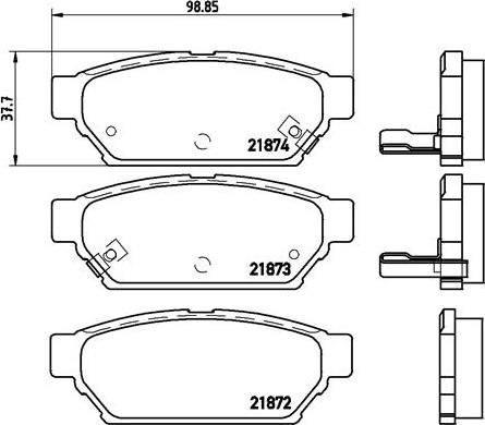 Brembo P 54 016 - Bremžu uzliku kompl., Disku bremzes ps1.lv