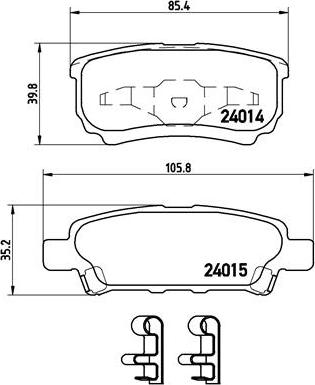 Brembo P 54 034 - Bremžu uzliku kompl., Disku bremzes ps1.lv