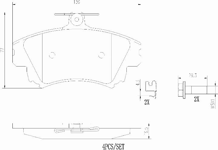 Brembo P54036N - Bremžu uzliku kompl., Disku bremzes ps1.lv