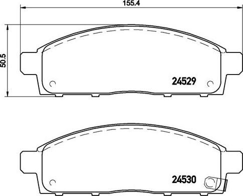 Brembo P 54 038 - Bremžu uzliku kompl., Disku bremzes ps1.lv