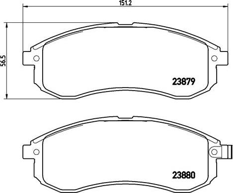 Brembo P 54 033 - Bremžu uzliku kompl., Disku bremzes ps1.lv