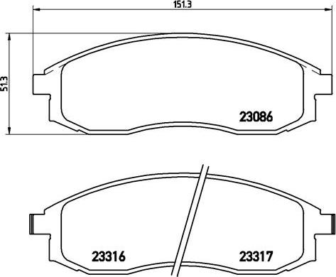 Brembo P 54 032 - Bremžu uzliku kompl., Disku bremzes ps1.lv