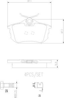 Brembo P54023N - Bremžu uzliku kompl., Disku bremzes ps1.lv