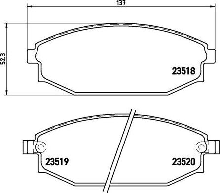 Brembo P 54 027 - Bremžu uzliku kompl., Disku bremzes ps1.lv