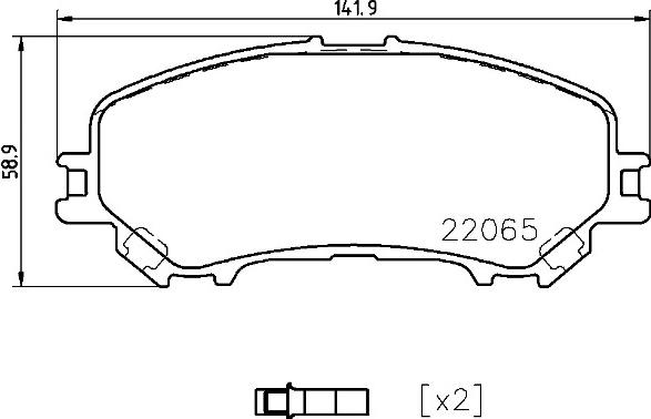 Brembo P 56 099 - Bremžu uzliku kompl., Disku bremzes ps1.lv