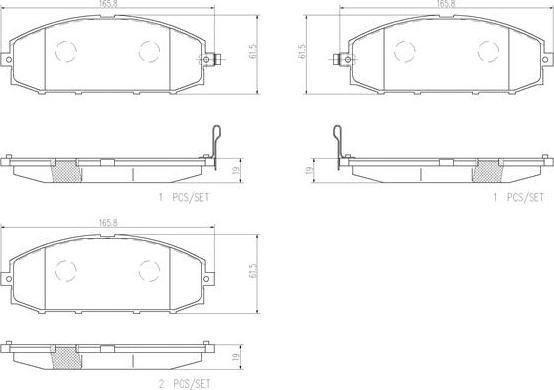 Brembo P56041N - Bremžu uzliku kompl., Disku bremzes ps1.lv