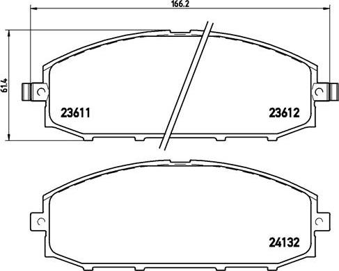 Brembo P 56 041 - Bremžu uzliku kompl., Disku bremzes ps1.lv