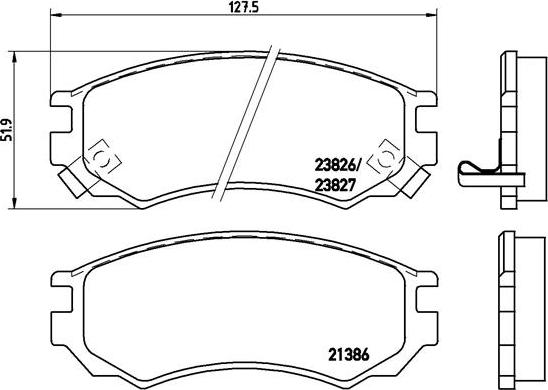 Brembo P 56 055 - Bremžu uzliku kompl., Disku bremzes ps1.lv