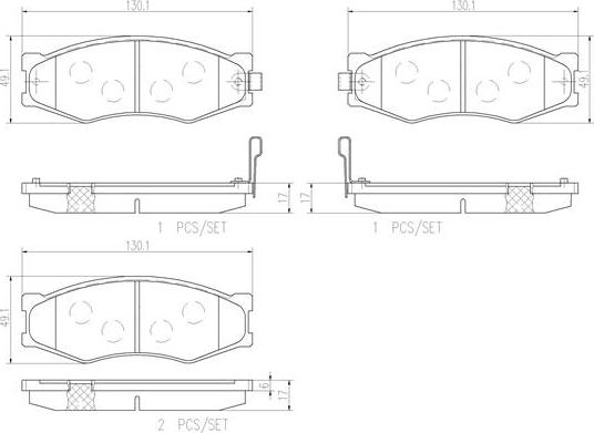 Brembo P56056N - Bremžu uzliku kompl., Disku bremzes ps1.lv