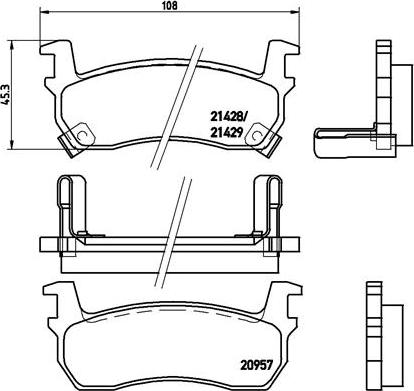 Brembo P 56 057 - Bremžu uzliku kompl., Disku bremzes ps1.lv