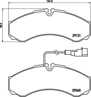 Brembo P 56 069 - Bremžu uzliku kompl., Disku bremzes ps1.lv