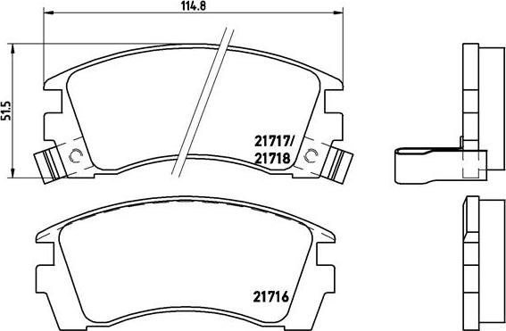 Brembo P 56 064 - Bremžu uzliku kompl., Disku bremzes ps1.lv