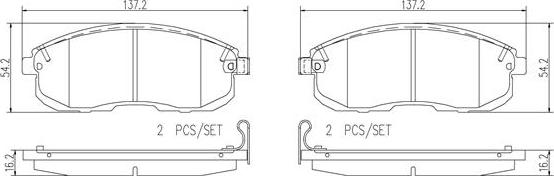 Brembo P56065N - Bremžu uzliku kompl., Disku bremzes ps1.lv