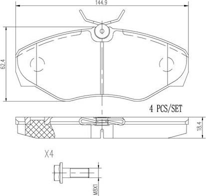 Brembo P56061N - Bremžu uzliku kompl., Disku bremzes ps1.lv