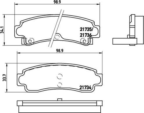 Brembo P 56 063 - Bremžu uzliku kompl., Disku bremzes ps1.lv