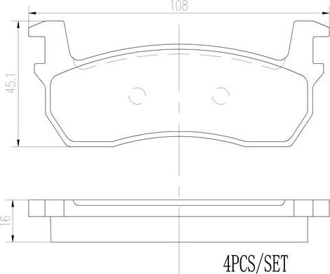 Brembo P56013N - Bremžu uzliku kompl., Disku bremzes ps1.lv