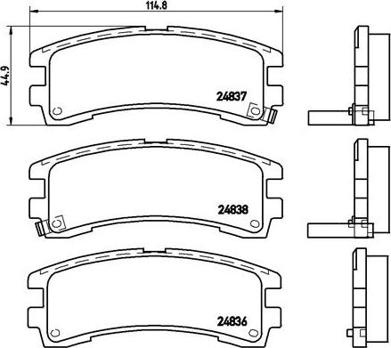 Brembo P 56 017 - Bremžu uzliku kompl., Disku bremzes ps1.lv