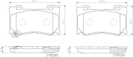 Brembo P56089N - Bremžu uzliku kompl., Disku bremzes ps1.lv