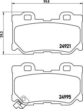 Brembo P 56 085 - Bremžu uzliku kompl., Disku bremzes ps1.lv