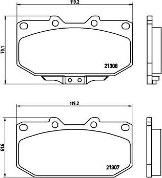 Brembo P 56 025 - Bremžu uzliku kompl., Disku bremzes ps1.lv