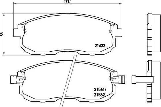 Brembo P 56 021 - Bremžu uzliku kompl., Disku bremzes ps1.lv