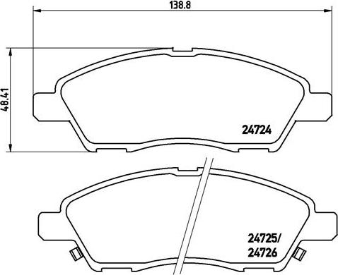 Brembo P 56 070 - Bremžu uzliku kompl., Disku bremzes ps1.lv