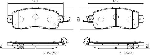 Brembo P 56 104 - Bremžu uzliku kompl., Disku bremzes ps1.lv