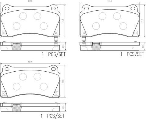 Brembo P56128N - Bremžu uzliku kompl., Disku bremzes ps1.lv