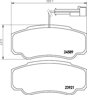 Brembo P 56 122 - Bremžu uzliku kompl., Disku bremzes ps1.lv