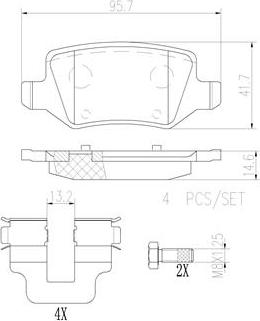 Brembo P50090N - Bremžu uzliku kompl., Disku bremzes ps1.lv