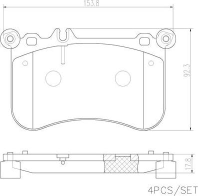 Japanparts JPA-0523AF - Bremžu uzliku kompl., Disku bremzes ps1.lv